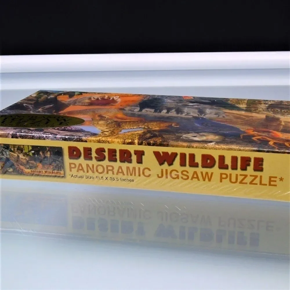Desert Wildlife Jigsaw Panoramic Puzzle Vintage